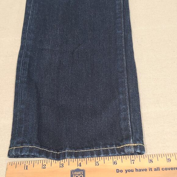 Uniqlo Mens 36x34 Regular Fit Straight Leg Blue Jeans Mid Rise Fabric by Kaihara - Picture 15 of 15